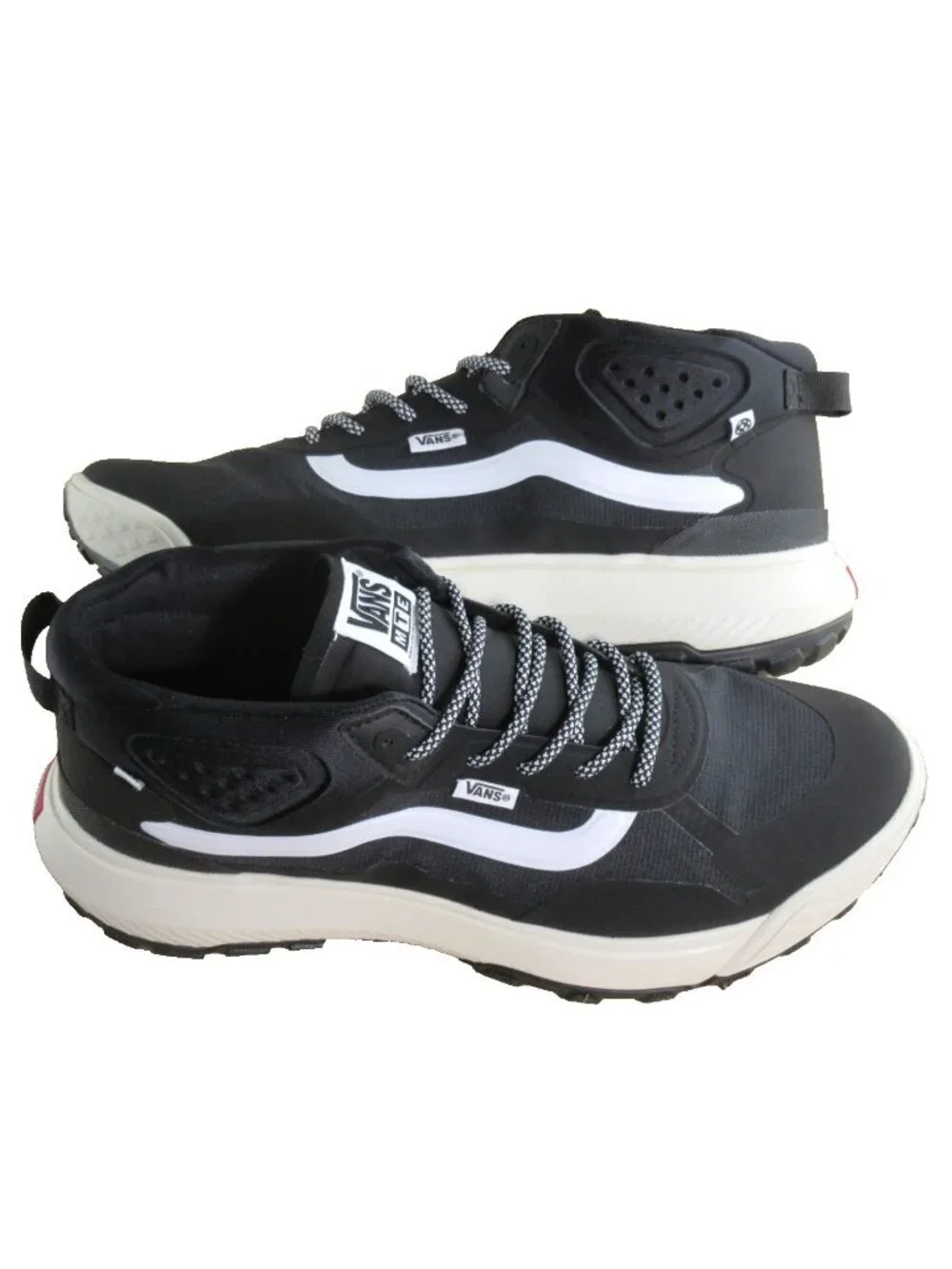 Vans Men's Mte Crosspath Mid Trail Shoes Black White All Weather Sizes NEW